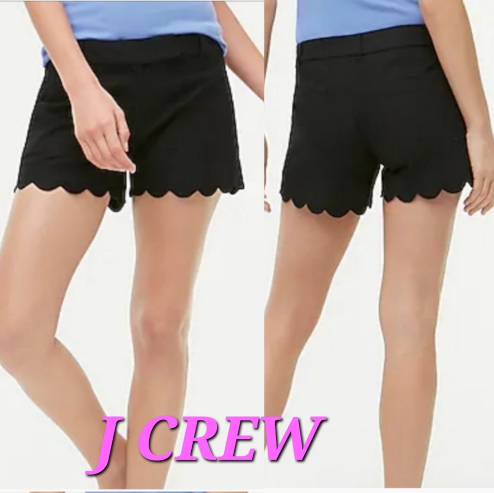 J Crew Factory scallop hem chino shorts